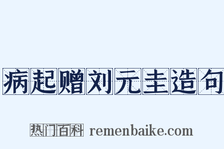病起赠刘元圭造句是什么意思的图片